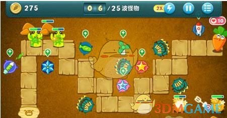 《保卫萝卜1》沙漠主题第5关金萝卜攻略