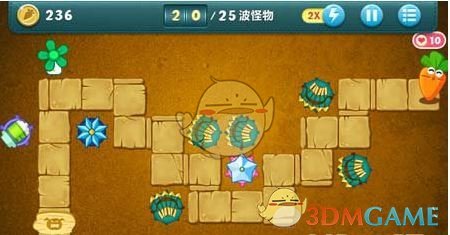 《保卫萝卜1》沙漠主题第5关金萝卜攻略