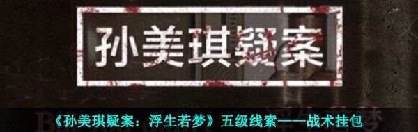 《孙美琪疑案：浮生若梦》五级线索——战术挂包
