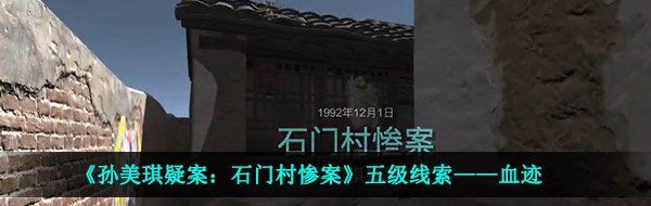 《孙美琪疑案：石门村惨案》五级线索——血迹