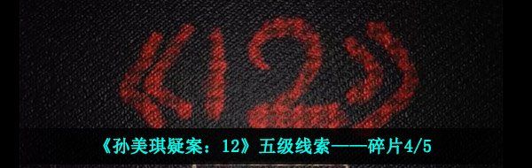 《孙美琪疑案：12》五级线索——碎片4/5